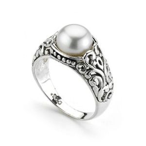 Samuel B. Cultured pearl sterling silver ring